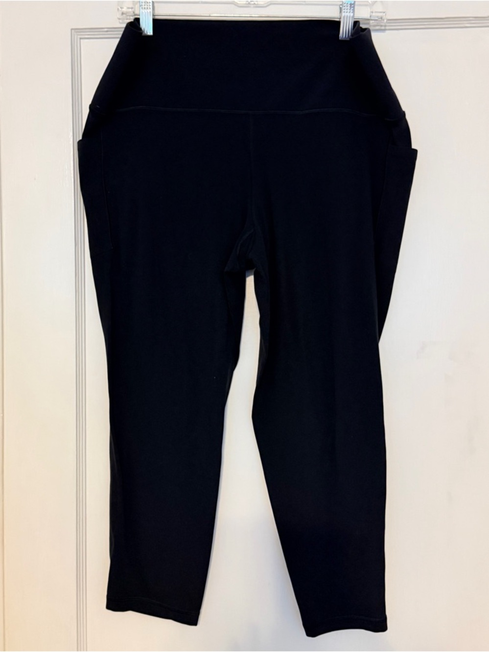 Athleta salutation stash 7/8 tights leggings w/ pockets black womens 2X